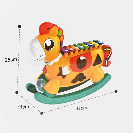 5 in 1 rocking horse shape musical instrument for kids