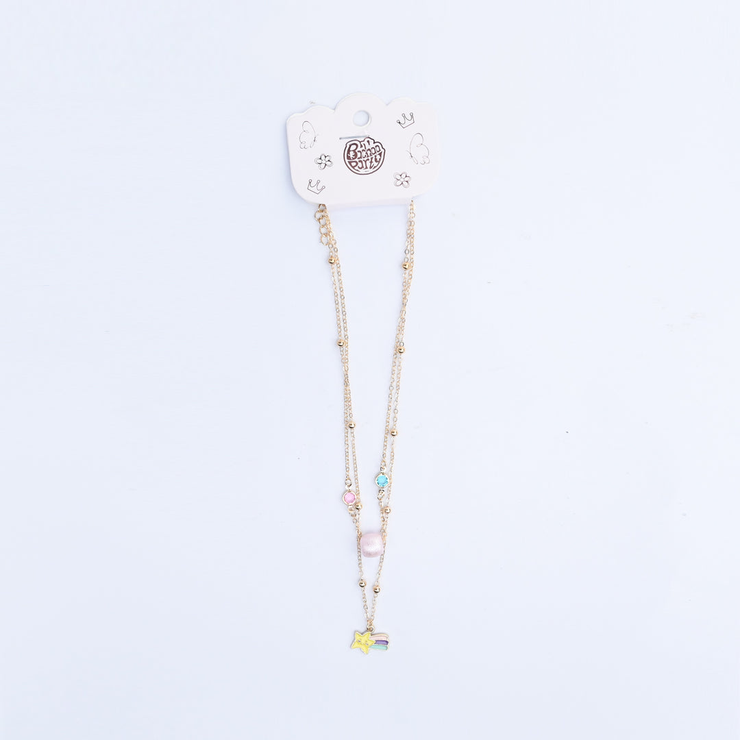 2-in-1 Chain Beads Star Rainbow Pendant Necklace