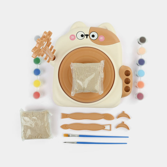 Electric Pottery Wheel Arts and Crafts Sculpting Clay Set For Kids