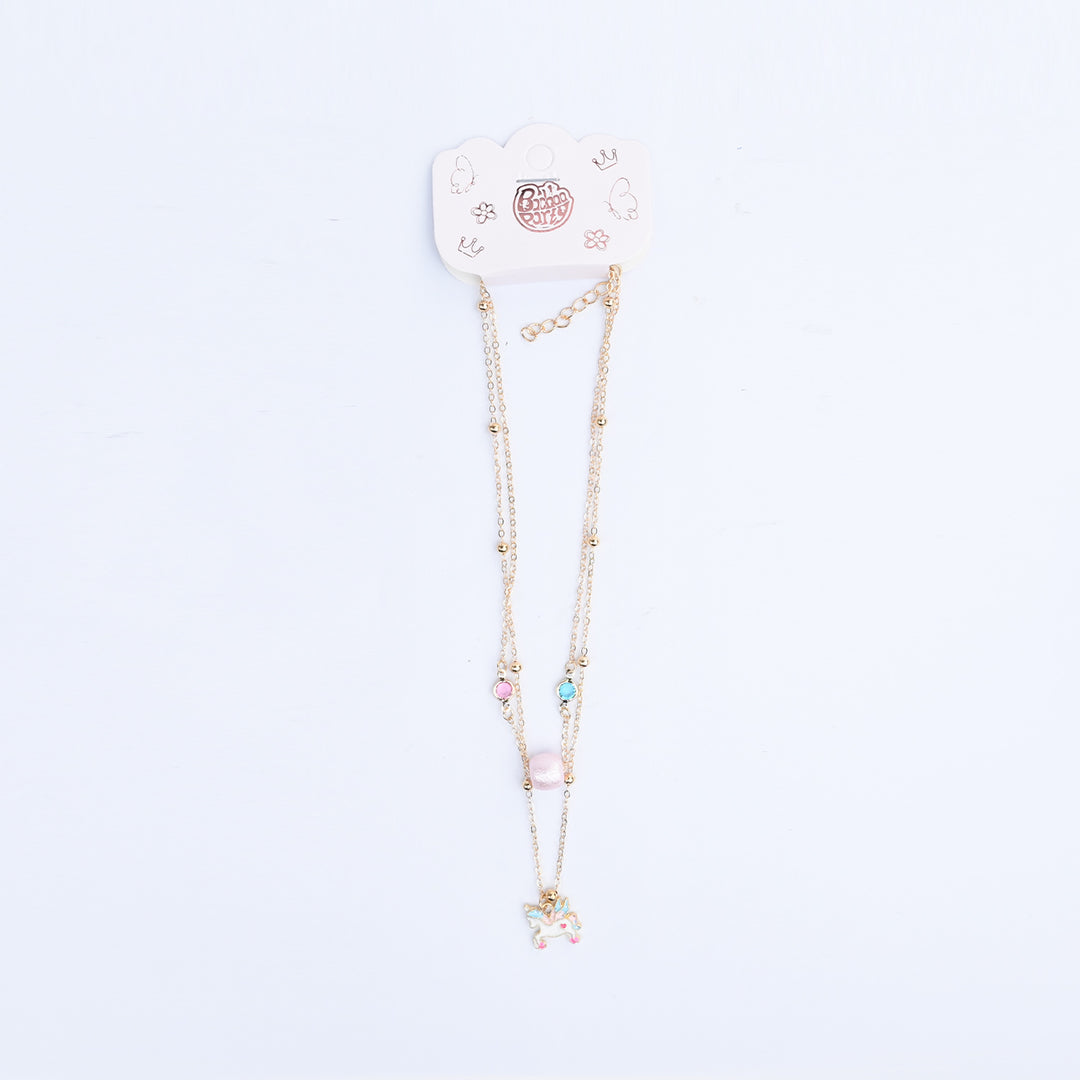 2-in-1 Chain Beads Pendant Necklace
