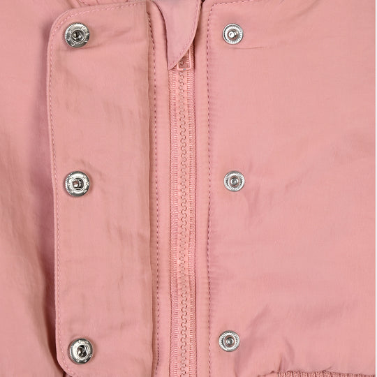 Infant Girls Polyester Puffer Jacket Flap-PINK