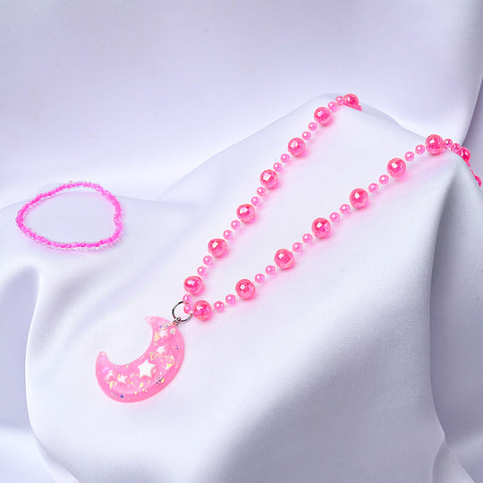 GIRLS CHARM BEADED NECKLACE & BRACELET