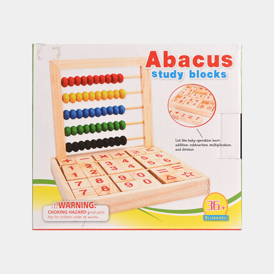 Wooden Abacus Study Blocks Toy