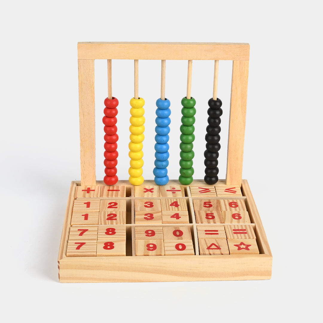 Wooden Abacus Study Blocks Toy