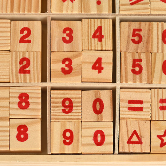 Wooden Abacus Study Blocks Toy