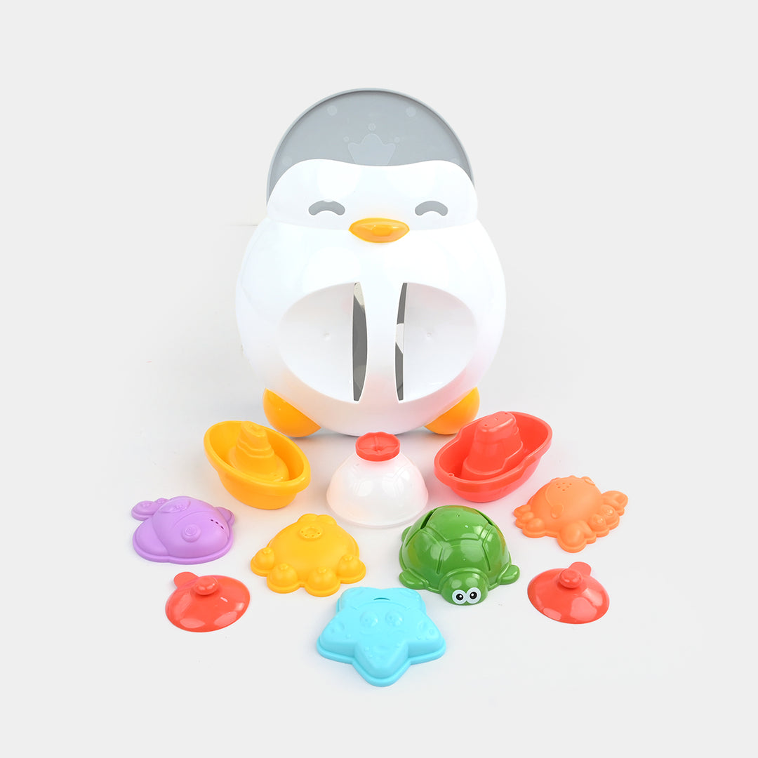 Penguin Bath Strainer Water Toy Set (8 Pcs)