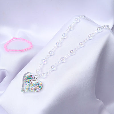 GIRLS CHARM BEADED NECKLACE & BRACELET