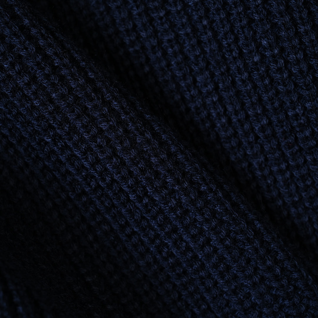 Girls Acrylic Sweater-Pearls-Navy Blue