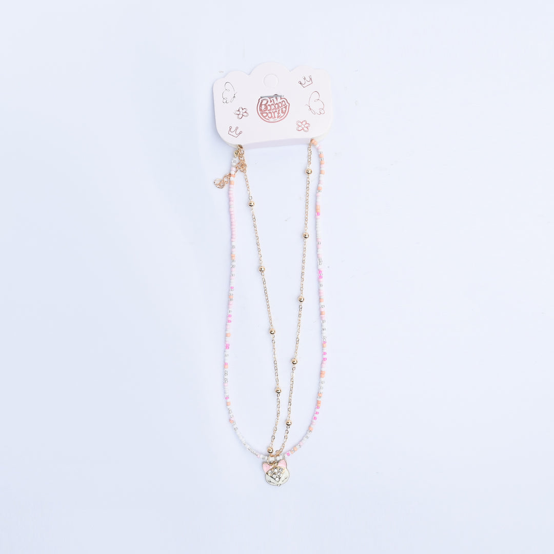 2-in-1 Chain Beads Pendant Necklace