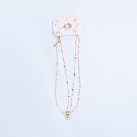 2-in-1 Chain Beads Pendant Necklace