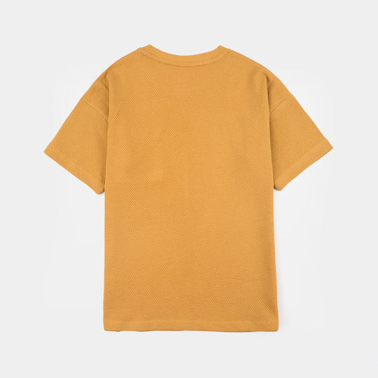 Boys Jersey/Terry T-Shirt (Rising Above) - Wood Thrush