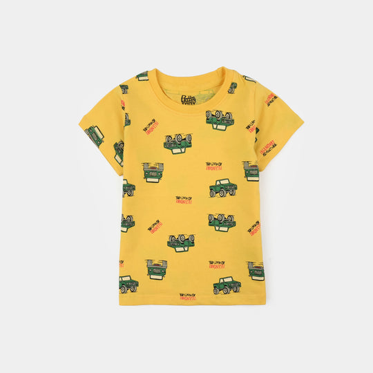Infant Boys Jersey/Terry T-Shirt (legendary Adventure) - Yellow