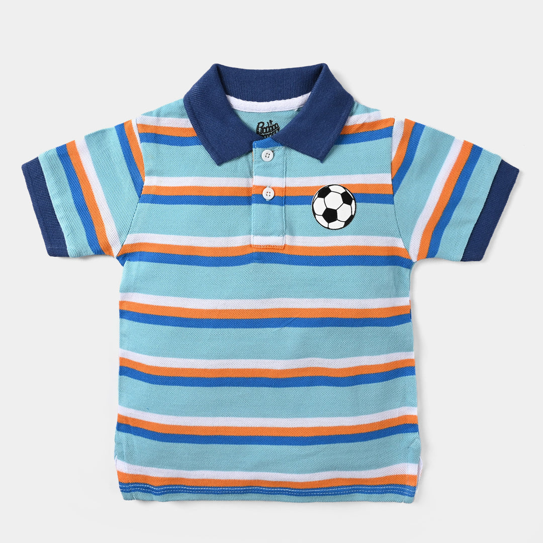 Infant Boys Cotton PK Polo Catch The Waves-Blue