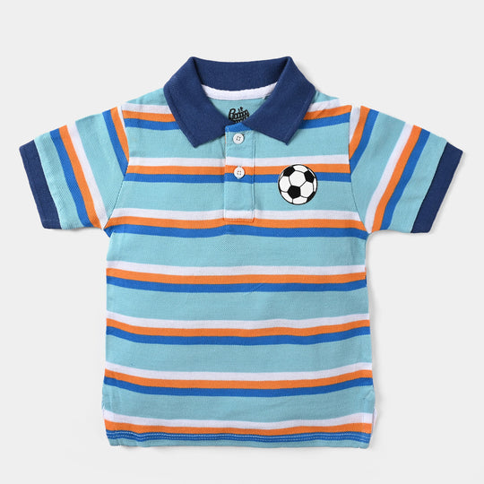 Infant Boys Cotton PK Polo Catch The Waves-Blue