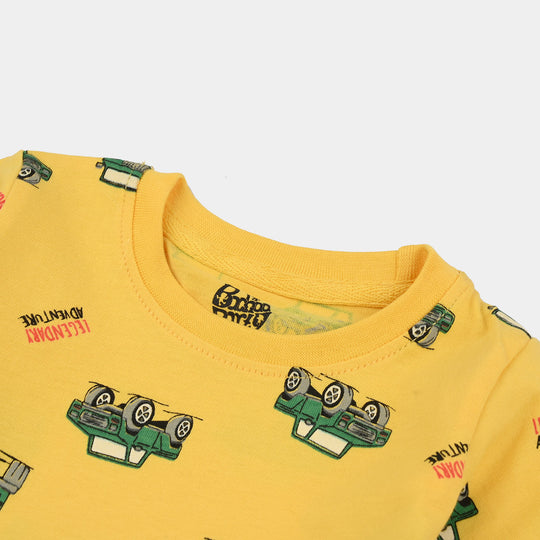 Infant Boys Jersey/Terry T-Shirt (legendary Adventure) - Yellow