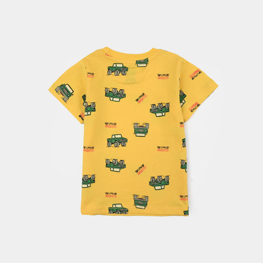Infant Boys Jersey/Terry T-Shirt (legendary Adventure) - Yellow