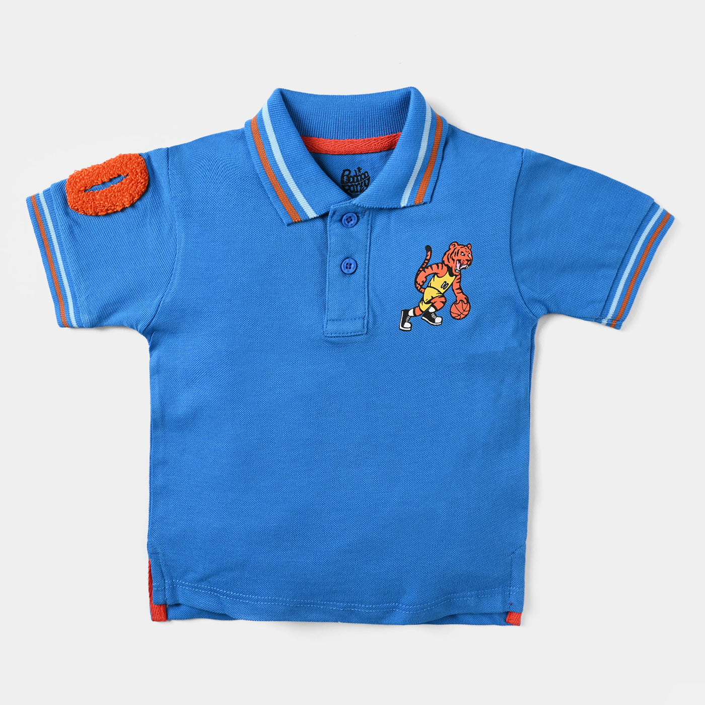 Infant Boys Cotton PK Polo T-shirt Tiger-B. Blue