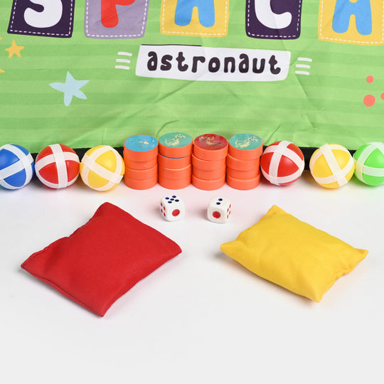 3-in-1 Space Pop-Up Bean Bag Toss & Board Game Set
