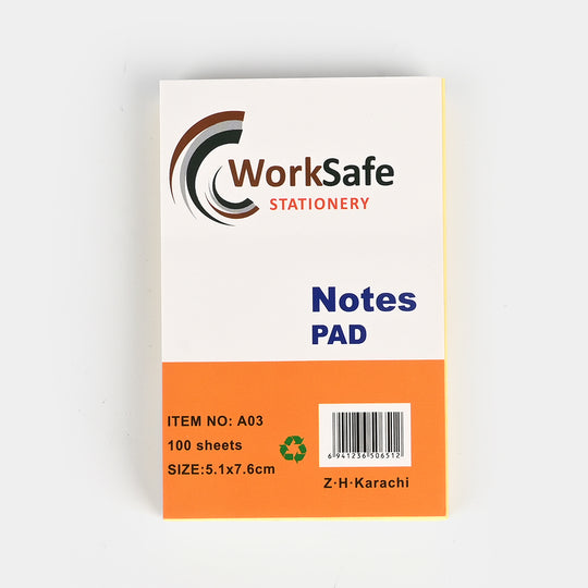 Work Safe Sticky Note Size 2*3