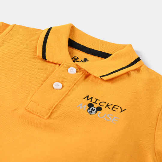 Infant Boys Cotton PK Polo T-shirt-Citrus