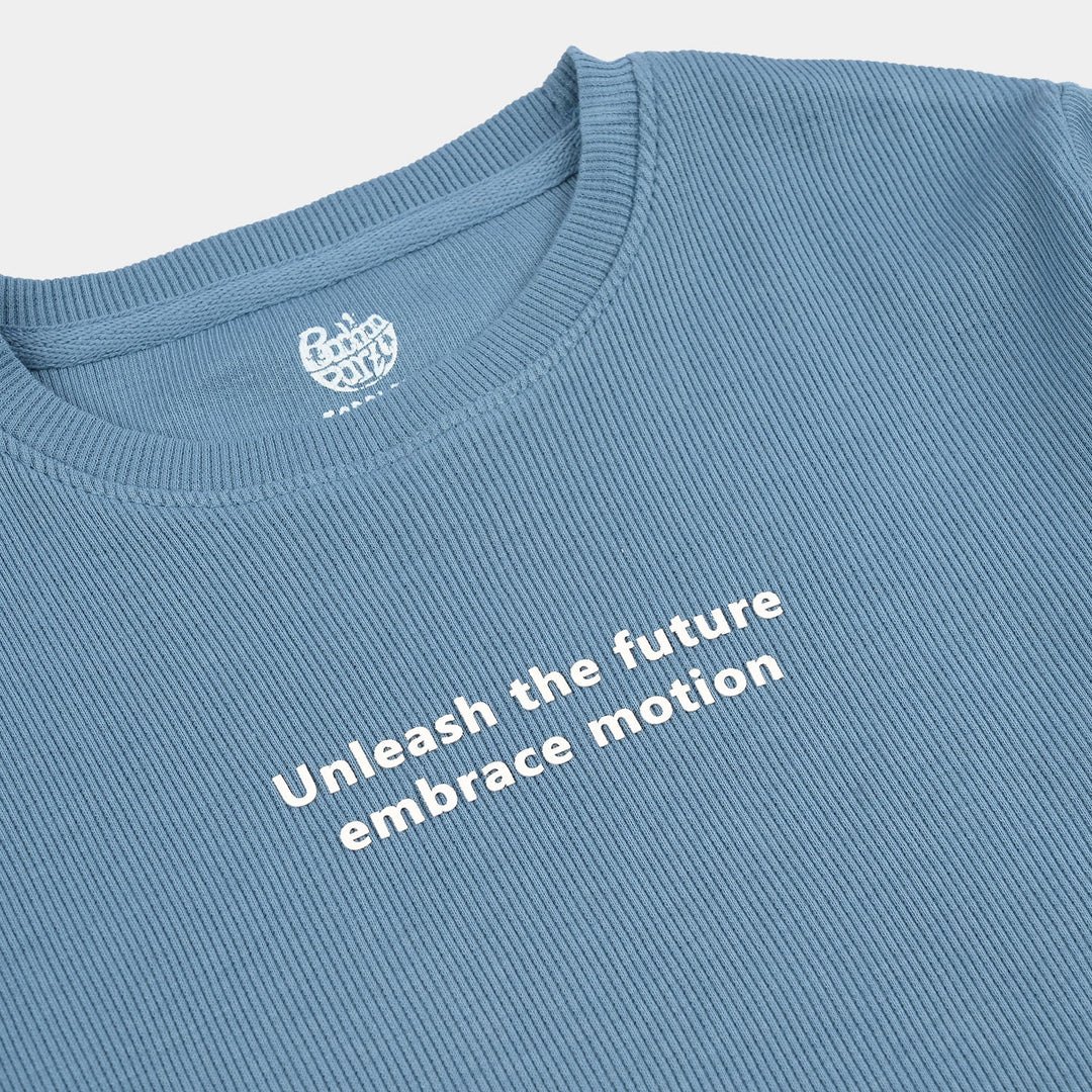 Boys 2x1 Rib T-Shirt (Unleash The Future) – Blue