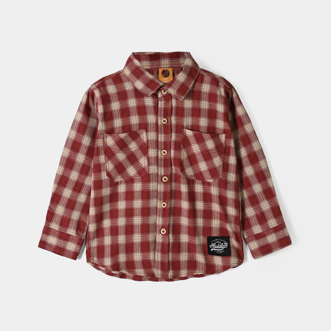Boys Yarn Dyed Casual Shirt F/S Huddle 79-Mix