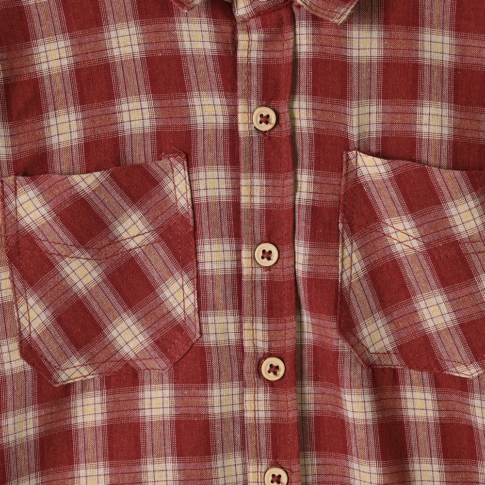 Boys Yarn Dyed Casual Shirt F/S Huddle 79-Mix