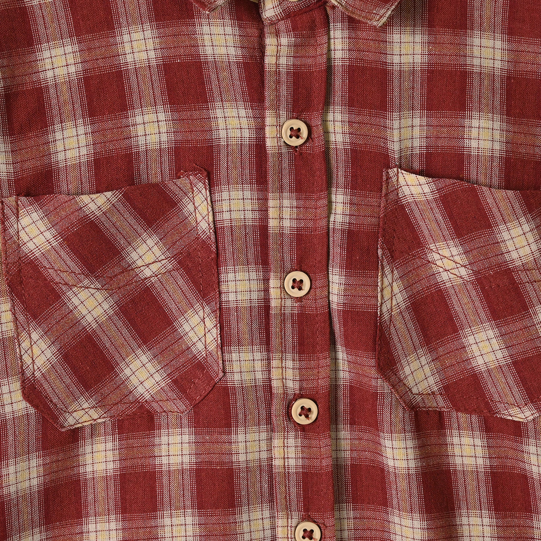 Boys Yarn Dyed Casual Shirt F/S Huddle 79-Mix
