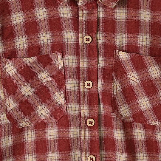 Boys Yarn Dyed Casual Shirt F/S Huddle 79-Mix