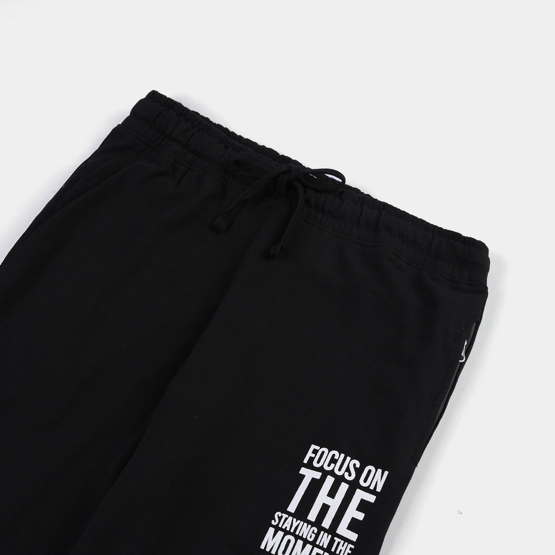 Teen Boys French Terry Trouser-Black