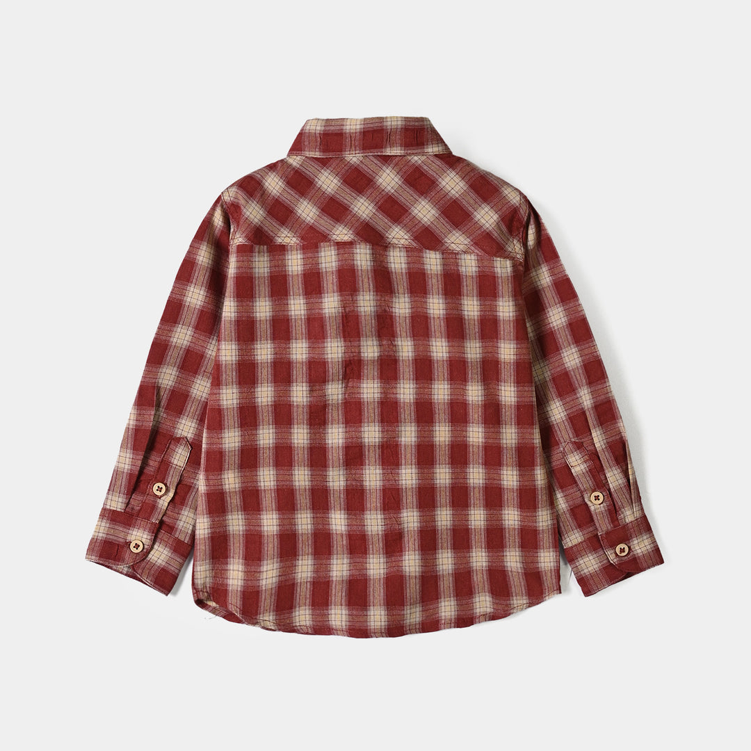 Boys Yarn Dyed Casual Shirt F/S Huddle 79-Mix