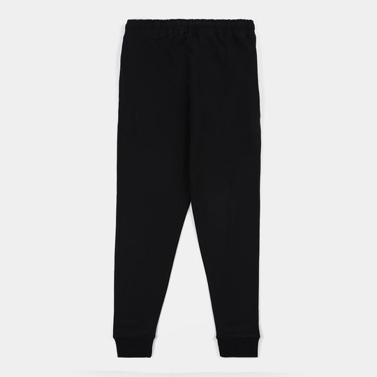 Teen Boys French Terry Trouser-Black