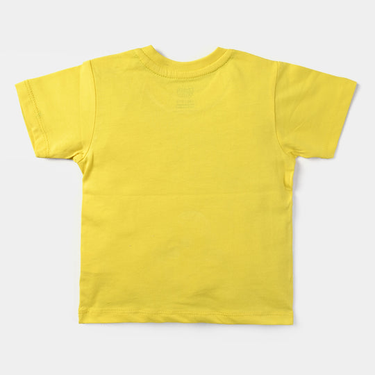 Infant Boys Cotton Jersey Round Neck T-Shirt Crab-B | Yellow