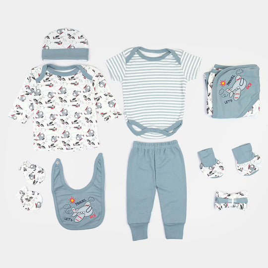 Infant Starter Set 11Pcs Helicopter Faded Denim