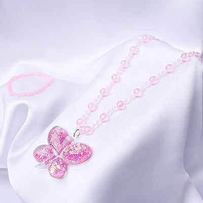 GIRLS CHARM BEADED NECKLACE & BRACELET