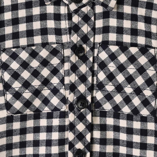 Infant Boys Flannel Basic Casual Shirt F/S Hooded-Off.White