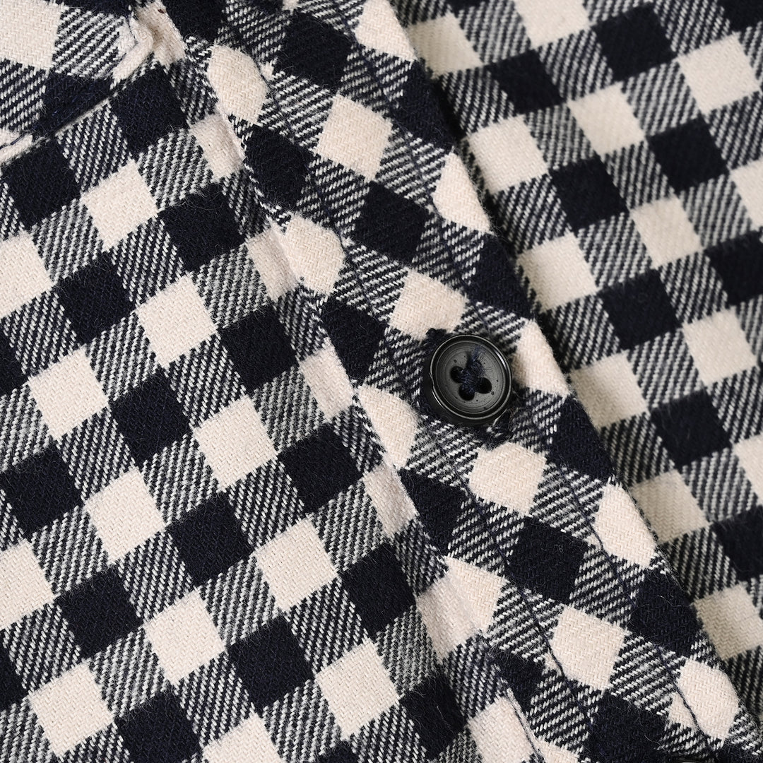 Infant Boys Flannel Basic Casual Shirt F/S Hooded-Off.White