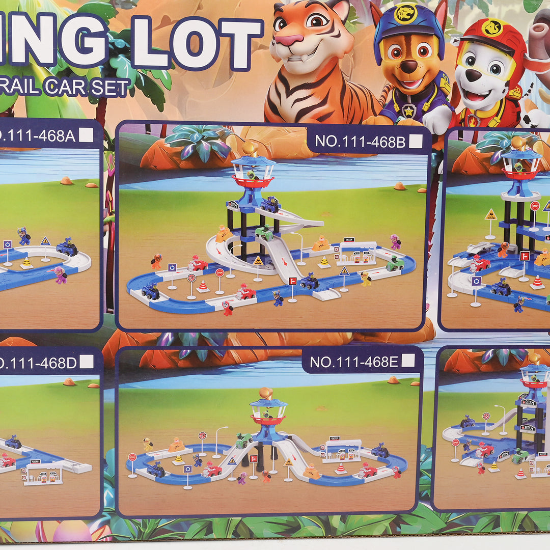 Parking Lot DIY Build Rail Car Set – 4 Car Playset