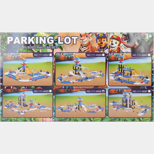 Parking Lot DIY Build Rail Car Set – 4 Car Playset