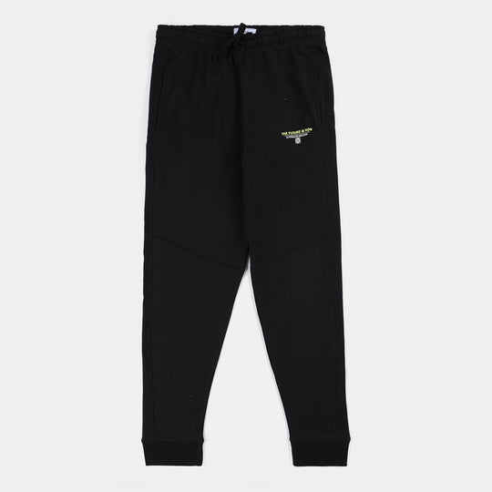 Teen Boys French Terry Trouser-Black