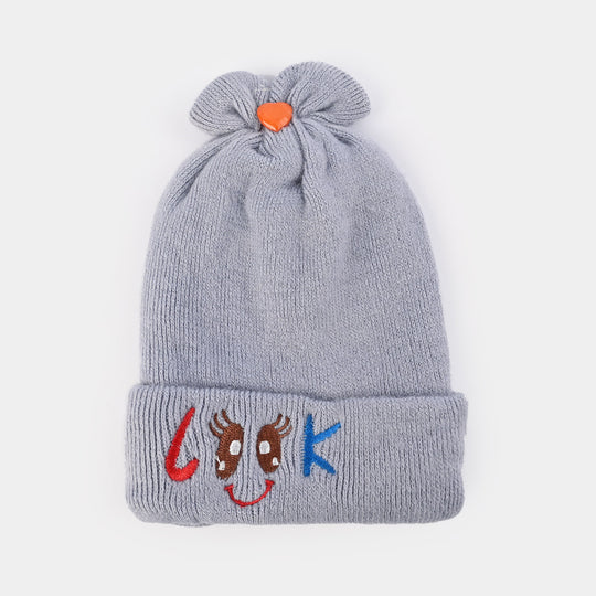 Baby Winter Cap/Hat Look Embroidered | 6M+