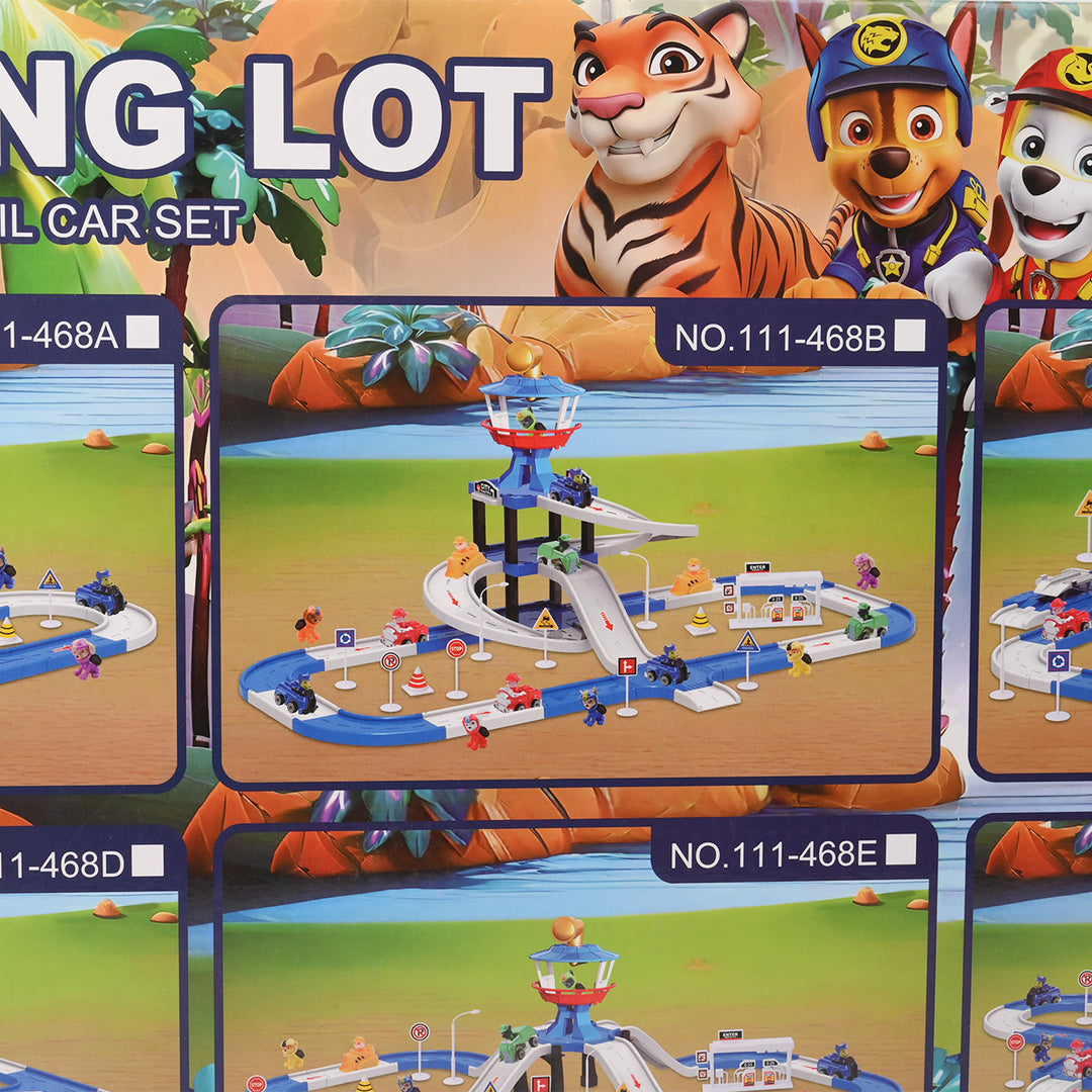 Parking Lot DIY Build Rail Car Set – 4 Car Playset