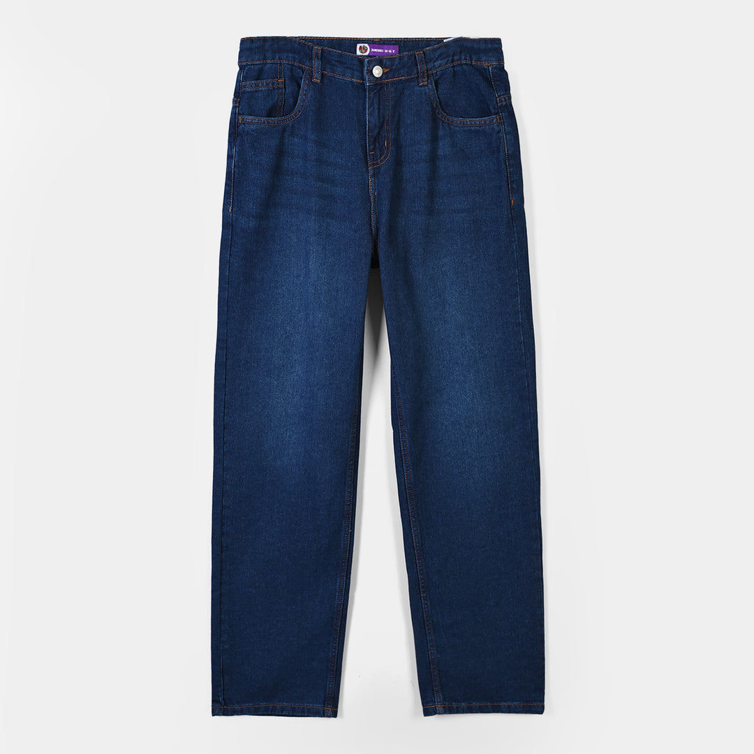 Teens Boys Denim rigid Pant Basic Dark Blue