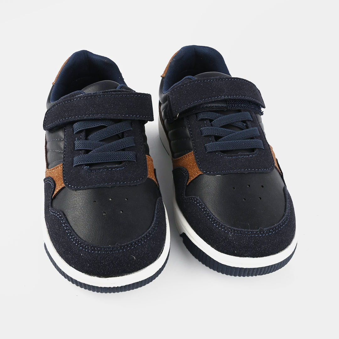 Boys Sneaker H619-D1-Navy/Camel