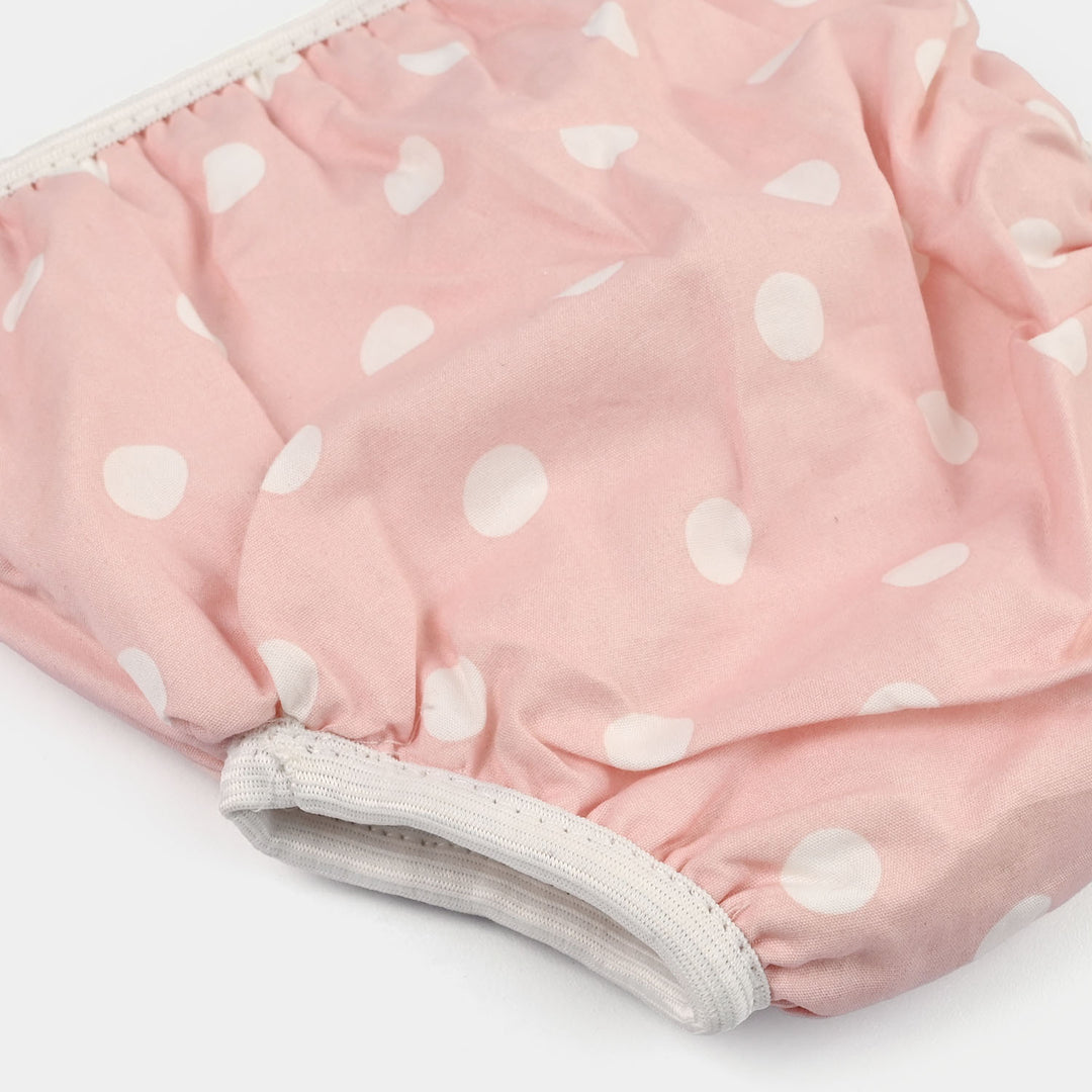 Towel Cotton Panty 6-12M Pink Dot Print