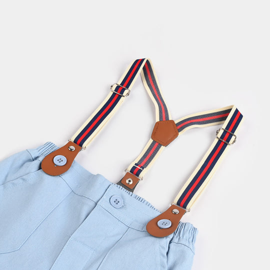 Infant Boys Cotton Interlock Suit-Navy Check
