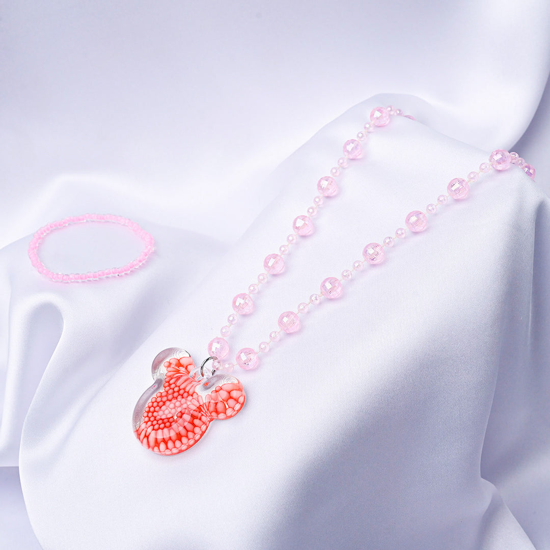 GIRLS CHARM BEADED NECKLACE & BRACELET