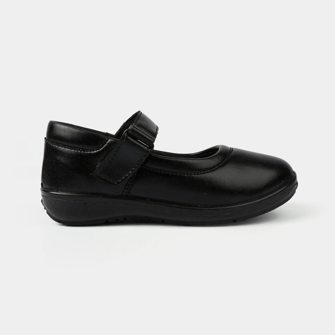 Girls School Shoes KR-01-BLACK