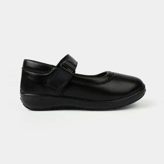 Girls School Shoes KR-01-BLACK
