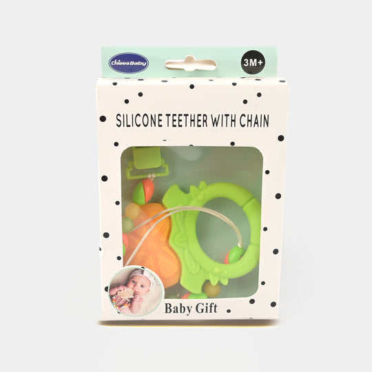 Teether With Chain | ORANGE